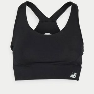 New Balance, Tech Train Bra, Black, Size Medium